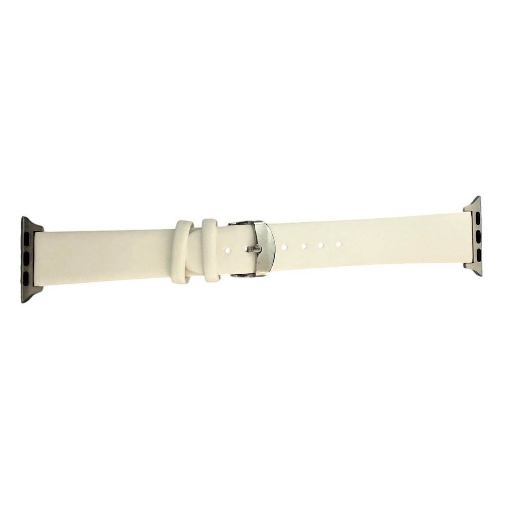 Genuine Leather  Smartwatch Watch Band Size 38-40 MM Color White New - Picture 11 of 12